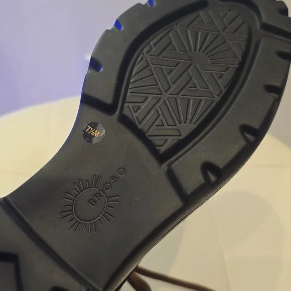 Brioso WHISKEY Cognac BROWN LIGHTWEIGHT LACE UP ZIP HIKING BOOTS NEW 7 1/2 $170 - Picture 6 of 6